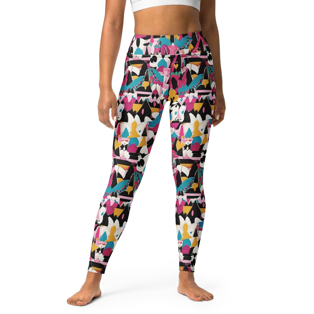 Carnival Circuit on Yoga Leggings — Front