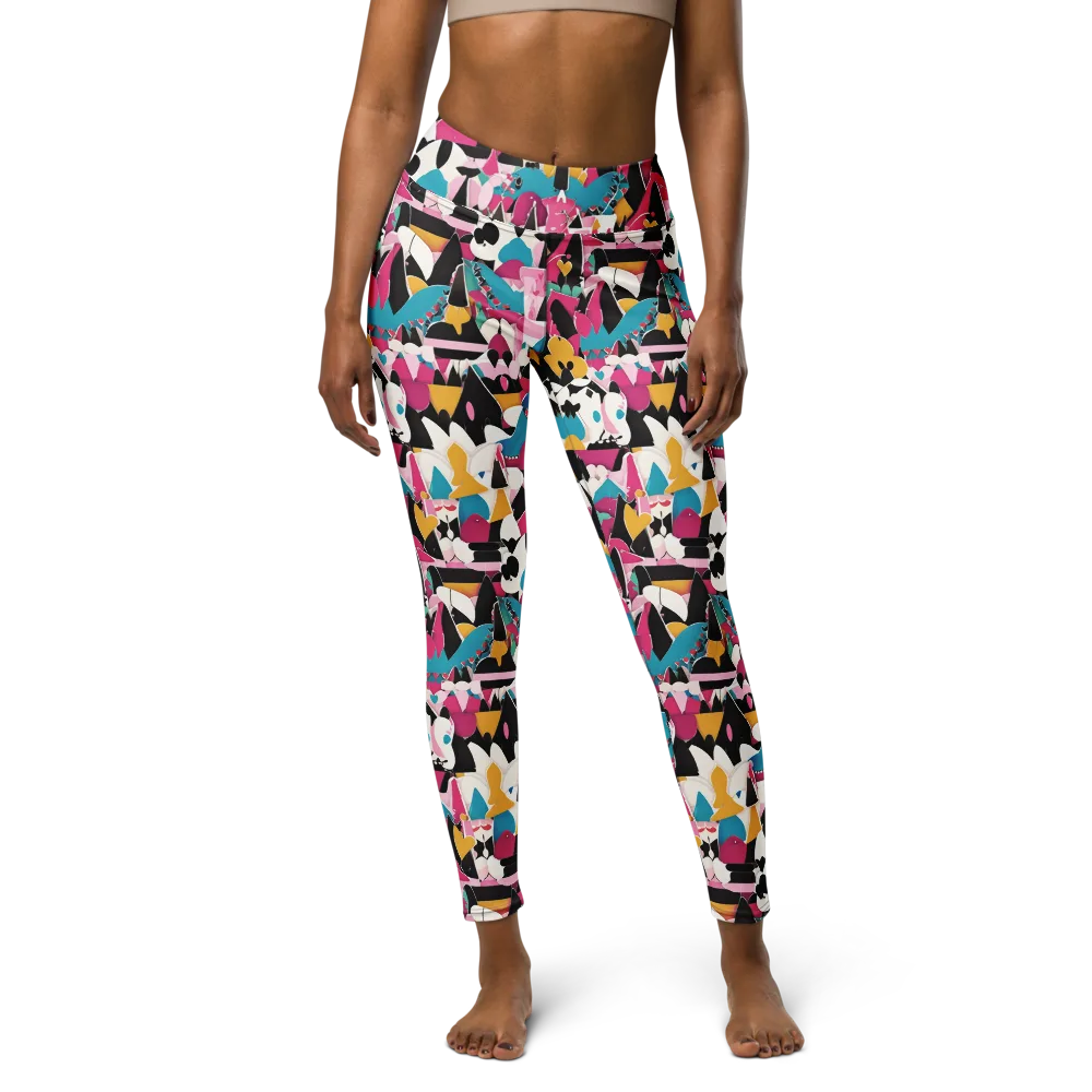 Carnival Circuit on Yoga Leggings — Front