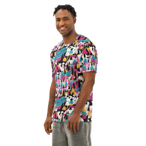 Carnival Circuit on a Men's Cotton Crew Neck T-Shirt