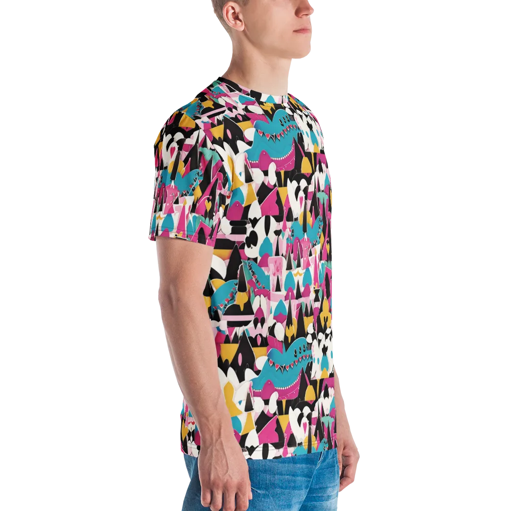 Carnival Circuit on Men's Crew Neck T-Shirt — Right
