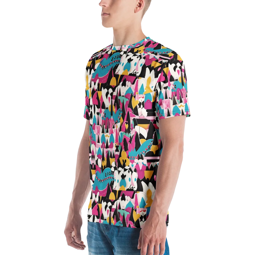 Carnival Circuit on Men's Crew Neck T-Shirt — Left