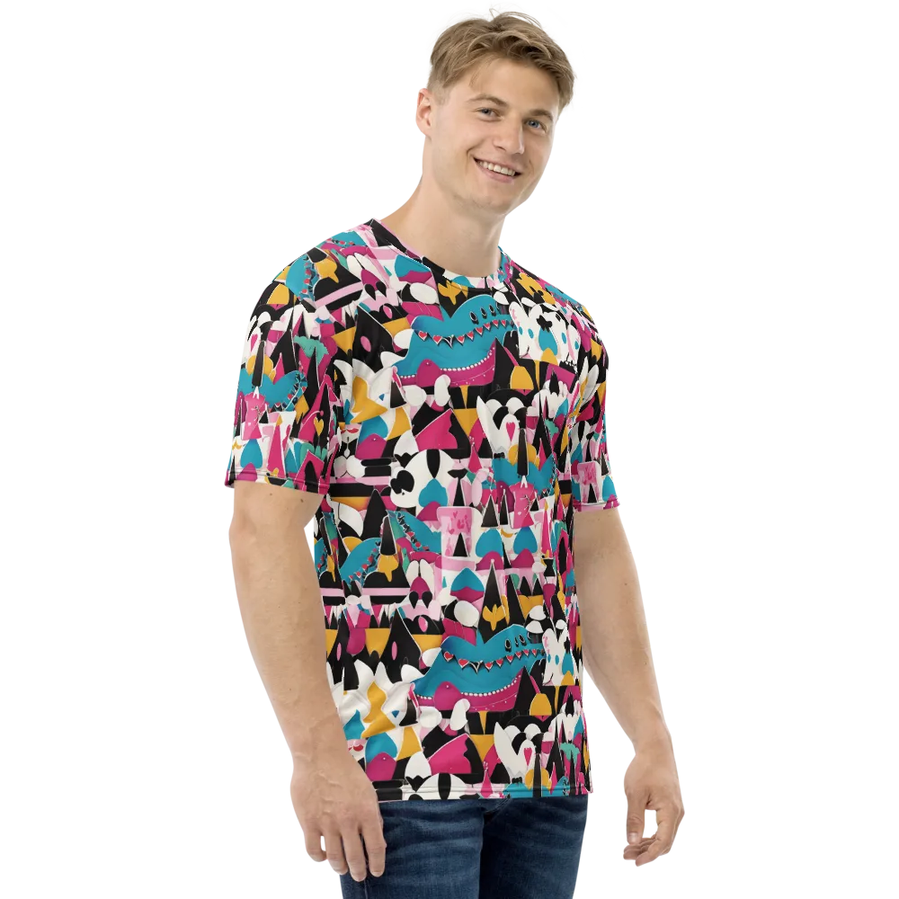 Carnival Circuit on Men's Crew Neck T-Shirt — Right