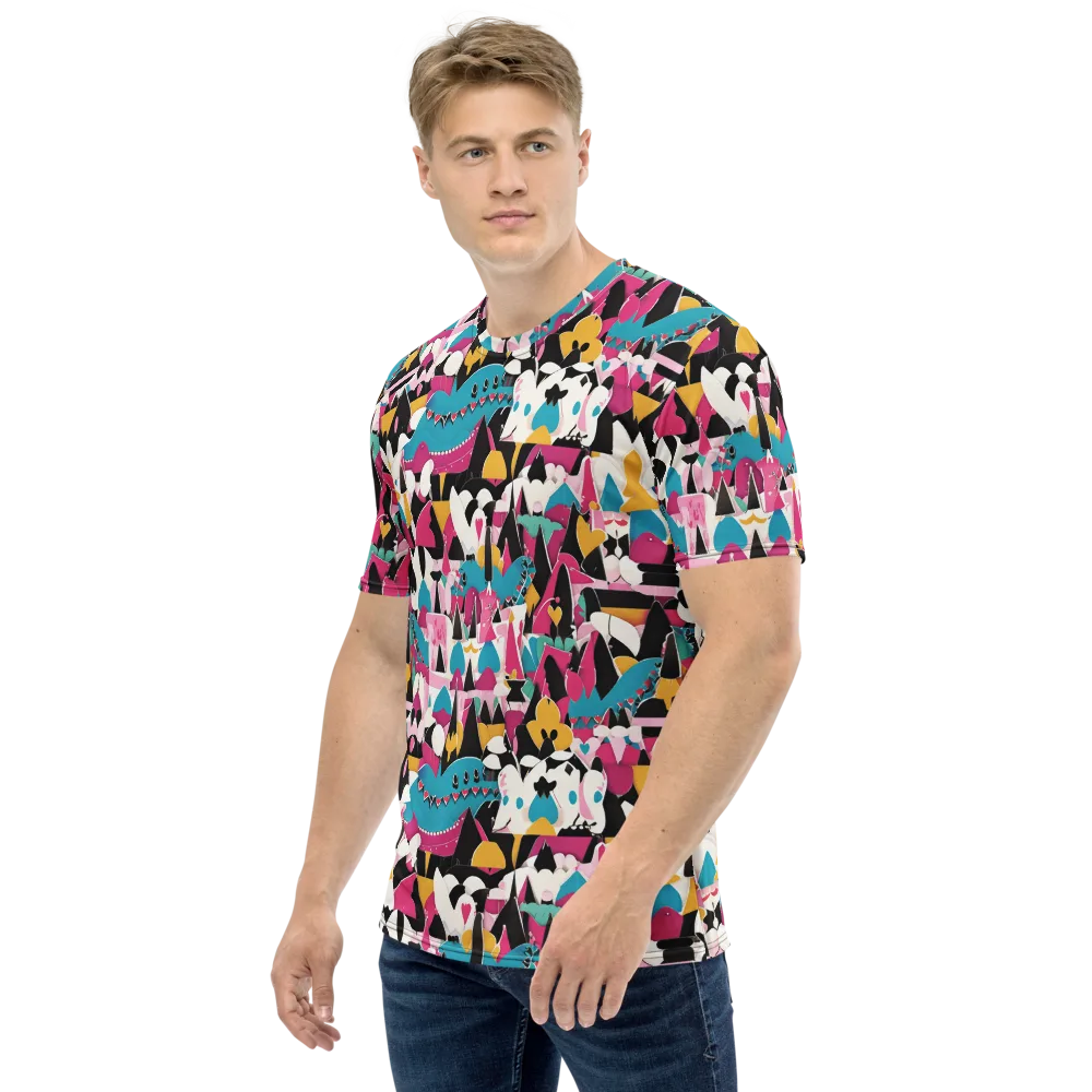 Carnival Circuit on Men's Crew Neck T-Shirt — Left