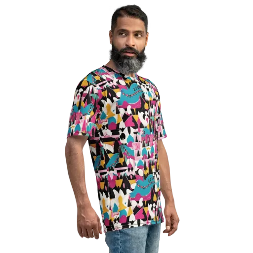 Carnival Circuit on a Men's Crew Neck T-Shirt