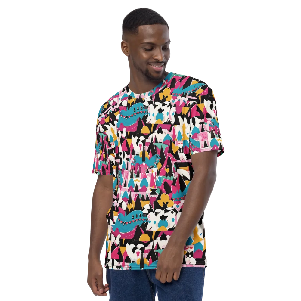 Carnival Circuit on Men's Crew Neck T-Shirt — Left
