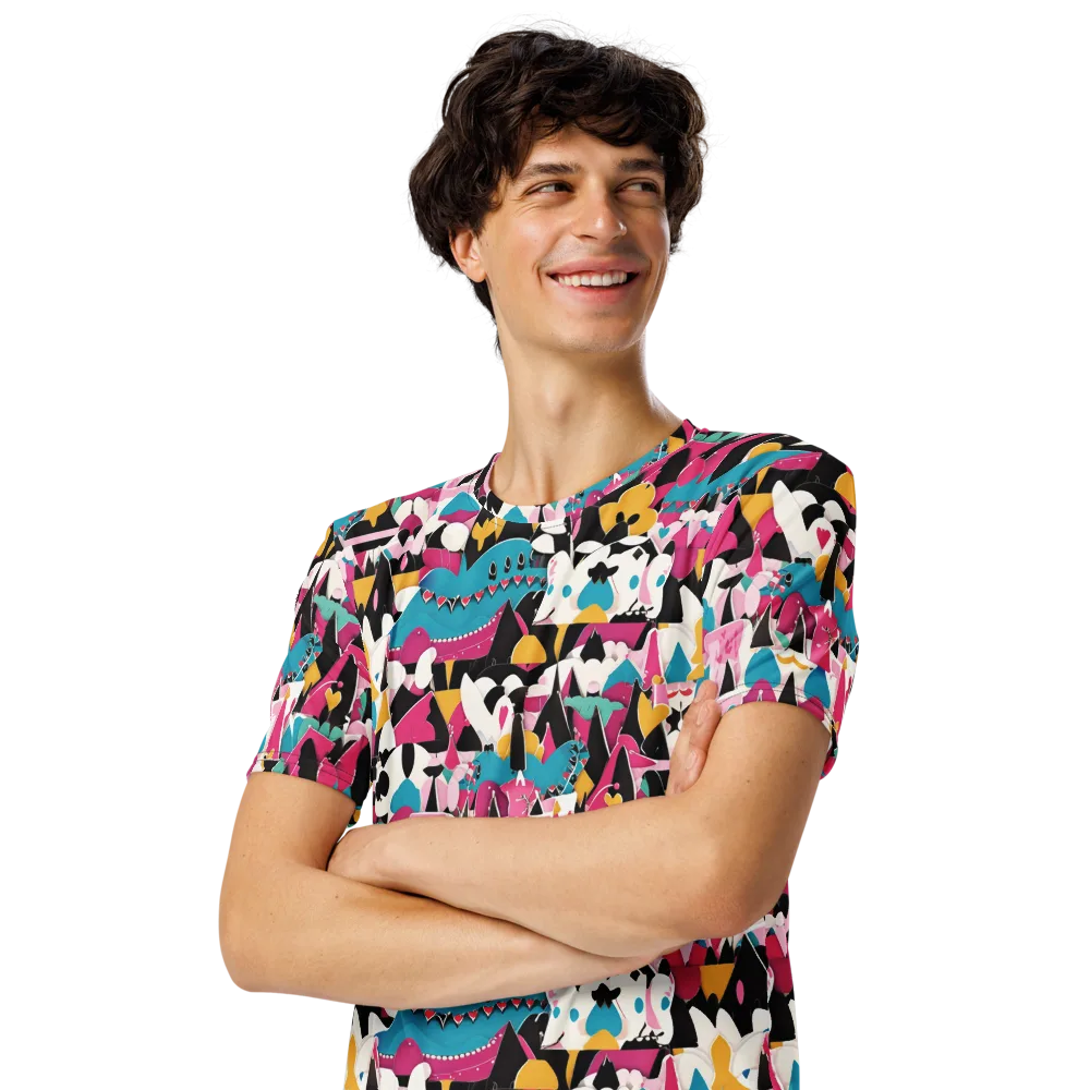 Carnival Circuit on Men's Crew Neck T-Shirt — Left Front