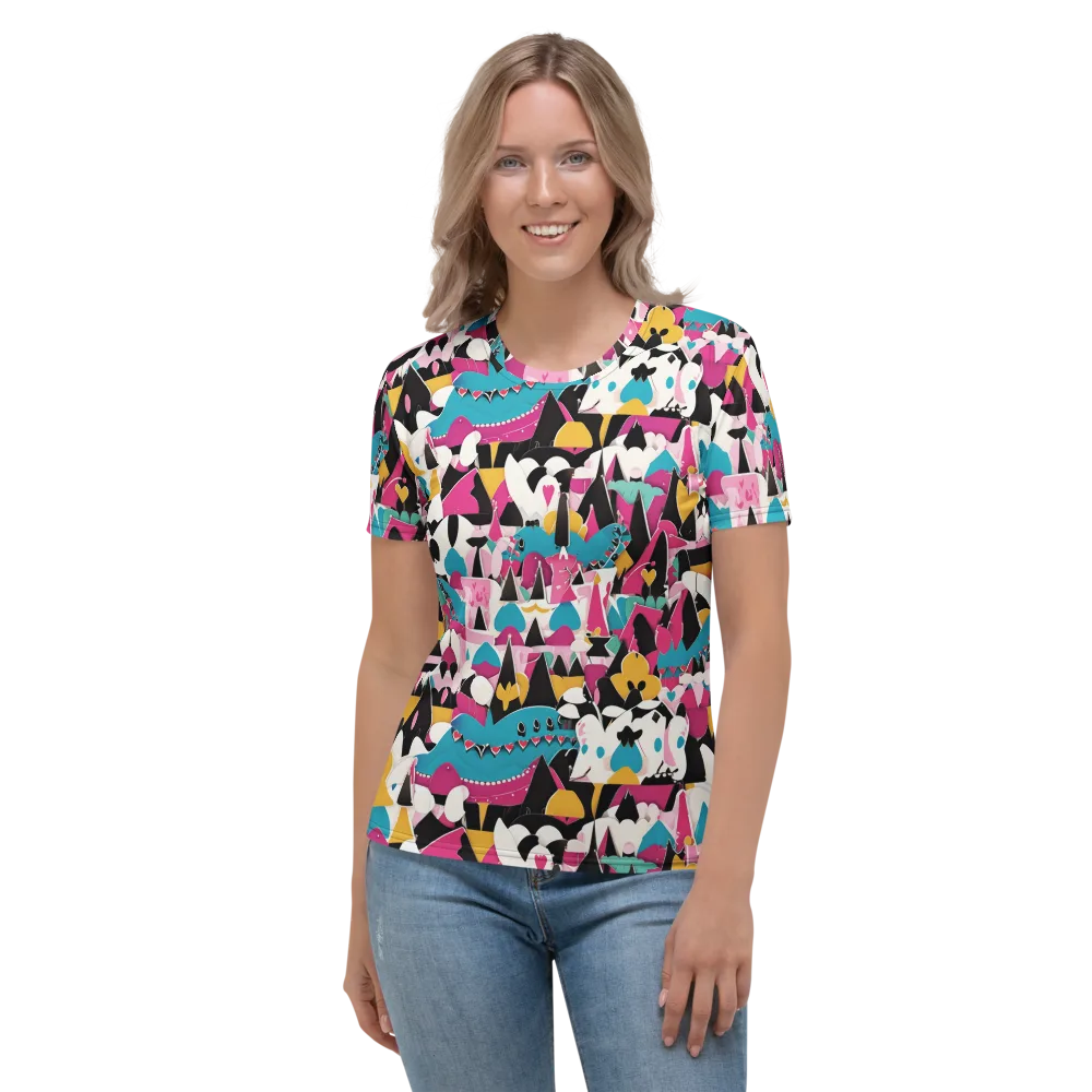 Carnival Circuit on Women's Crew Neck T-Shirt — Front