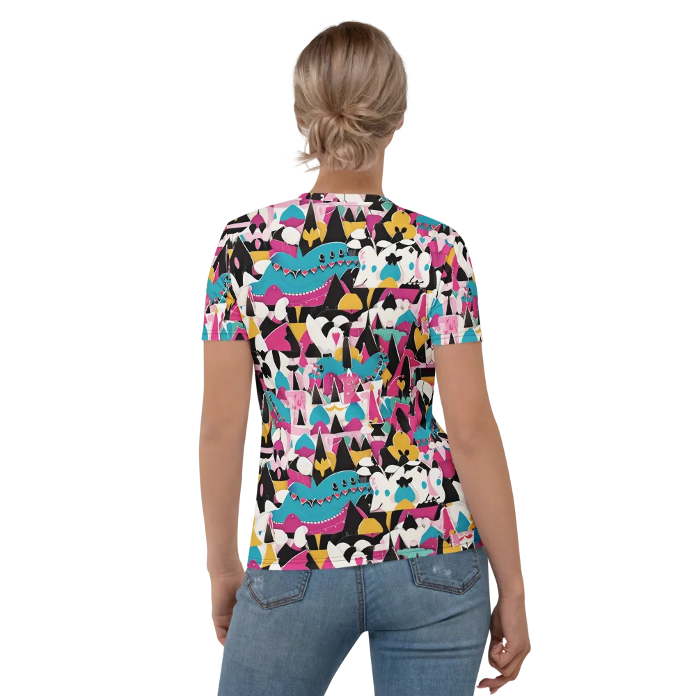 Carnival Circuit on Women's Crew Neck T-Shirt — Back