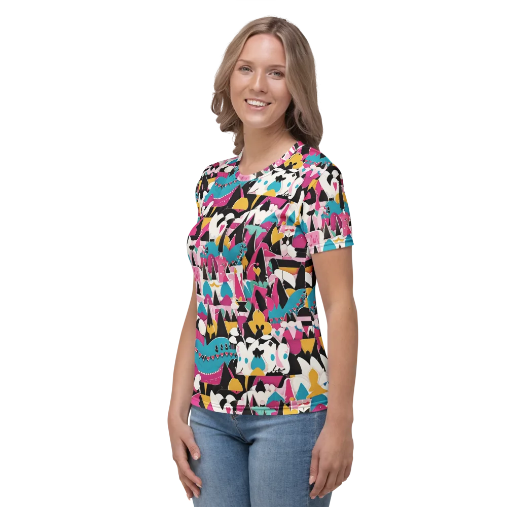 Carnival Circuit on Women's Crew Neck T-Shirt — Left