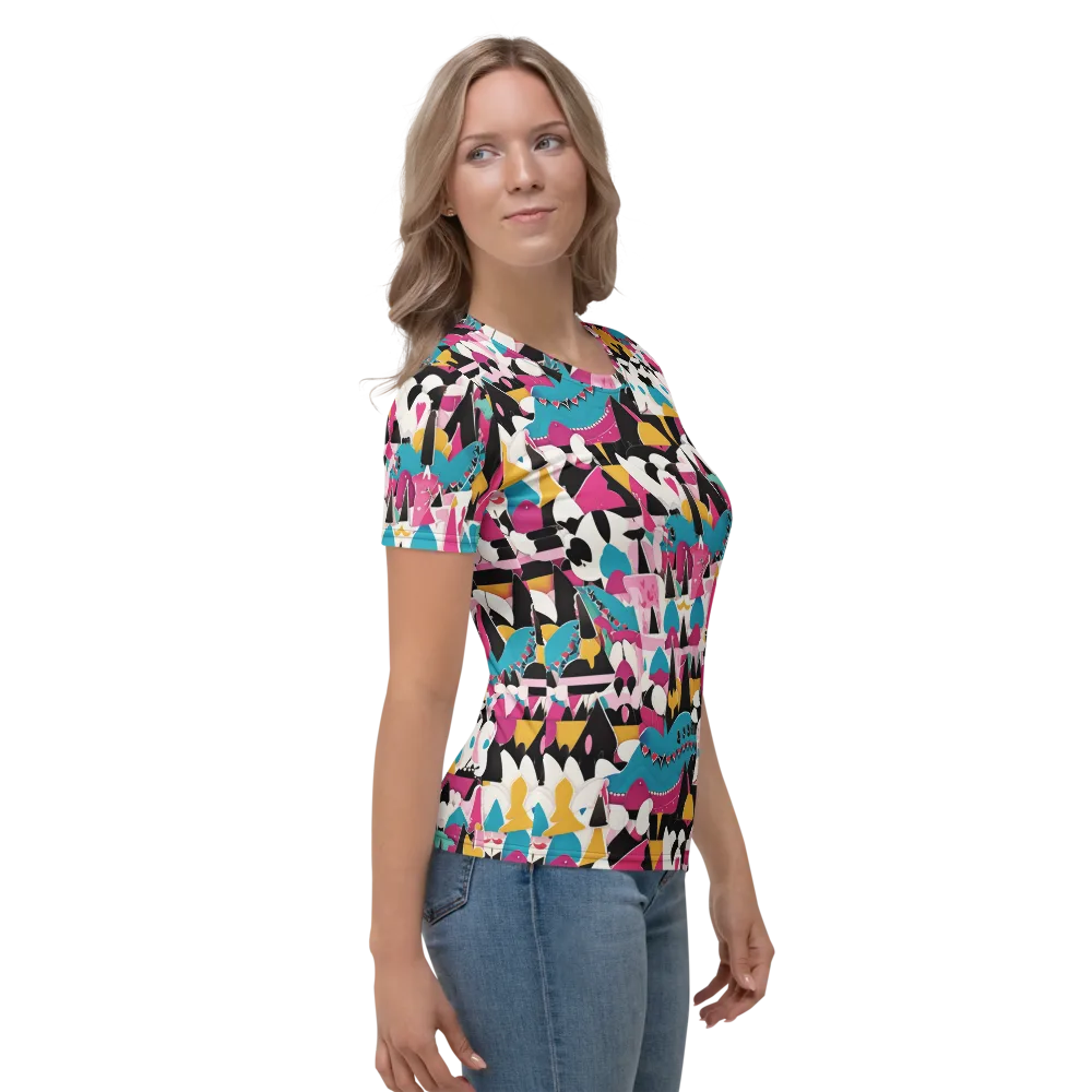 Carnival Circuit on Women's Crew Neck T-Shirt — Right