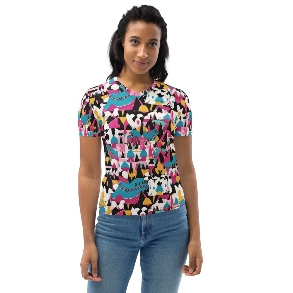 Carnival Circuit on Women's Crew Neck T-Shirt — Front