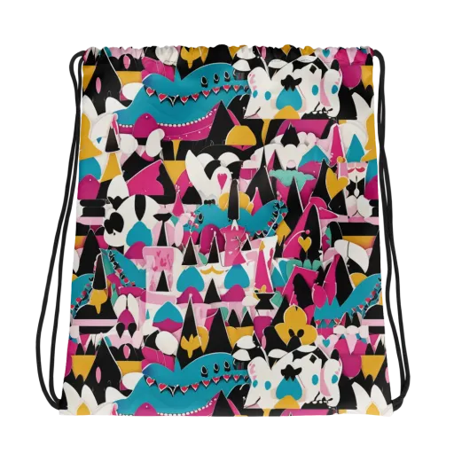 Carnival Circuit on a Drawstring Bag
