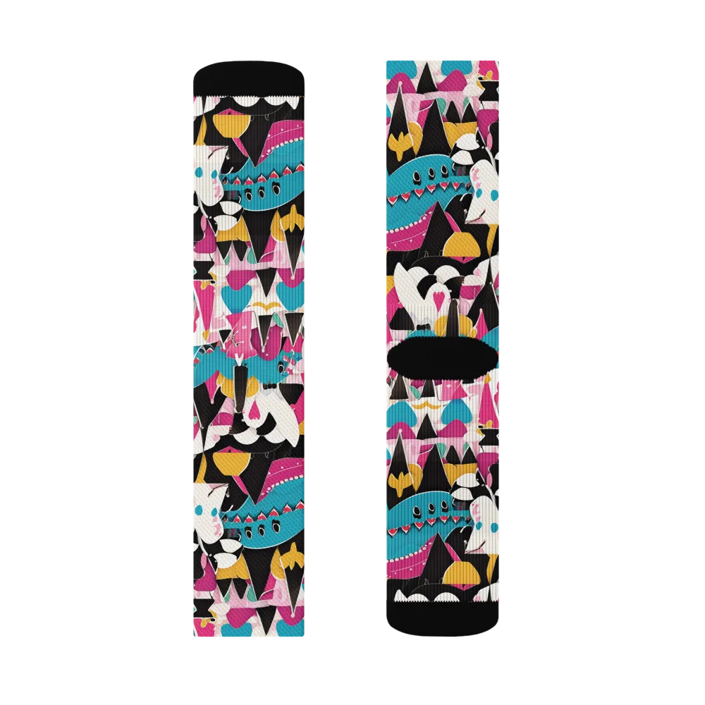 Carnival Circuit on Socks — Left Sock