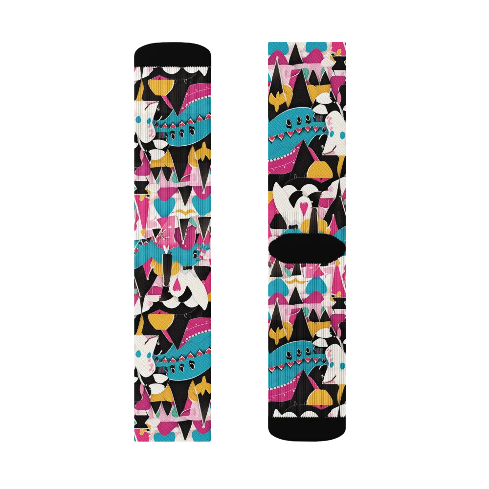 Carnival Circuit on Socks — Right Sock