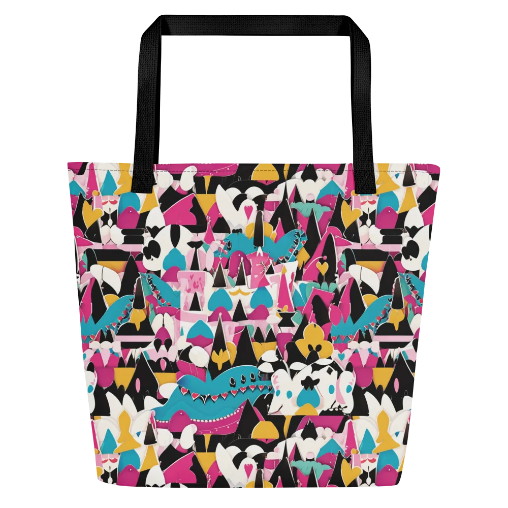 Carnival Circuit on Large Tote Bag W/ Pocket — Front