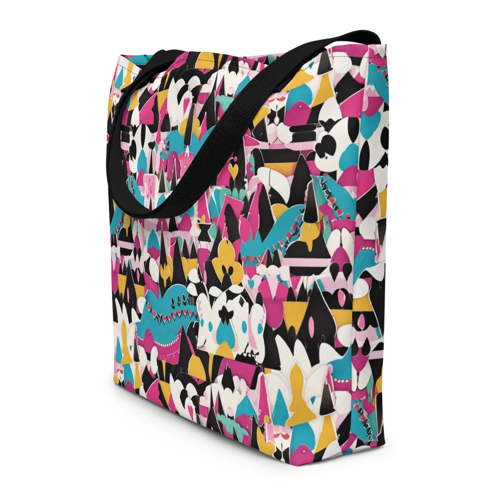 Carnival Circuit on Large Tote Bag W/ Pocket — Front