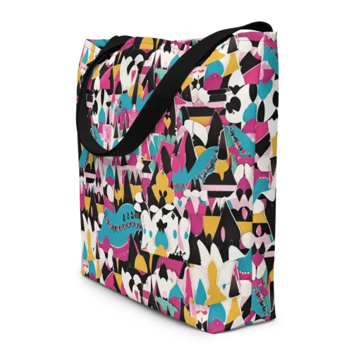 Carnival Circuit on a Large Tote Bag W/ Pocket