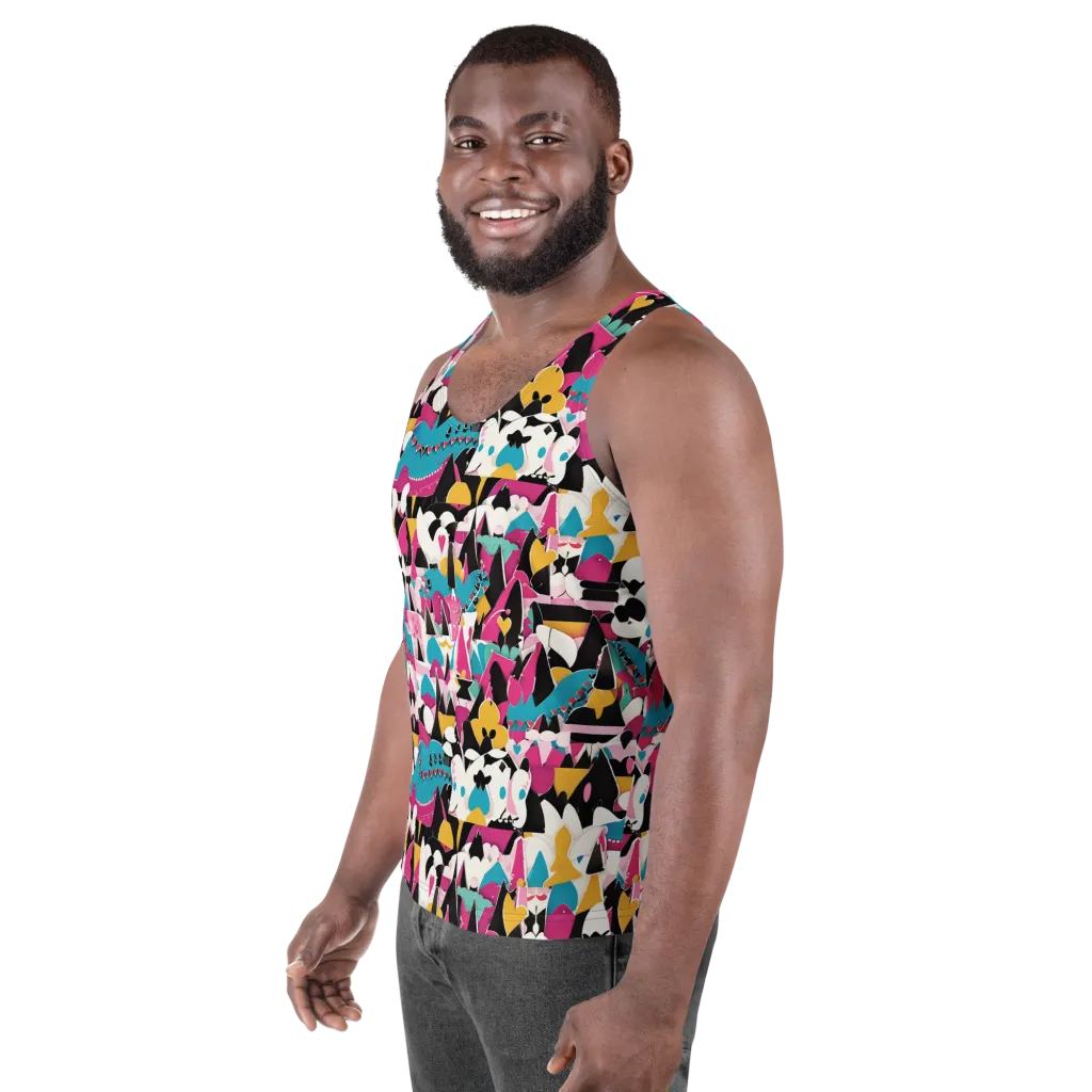 Carnival Circuit on Men's Tank Top — Left Front
