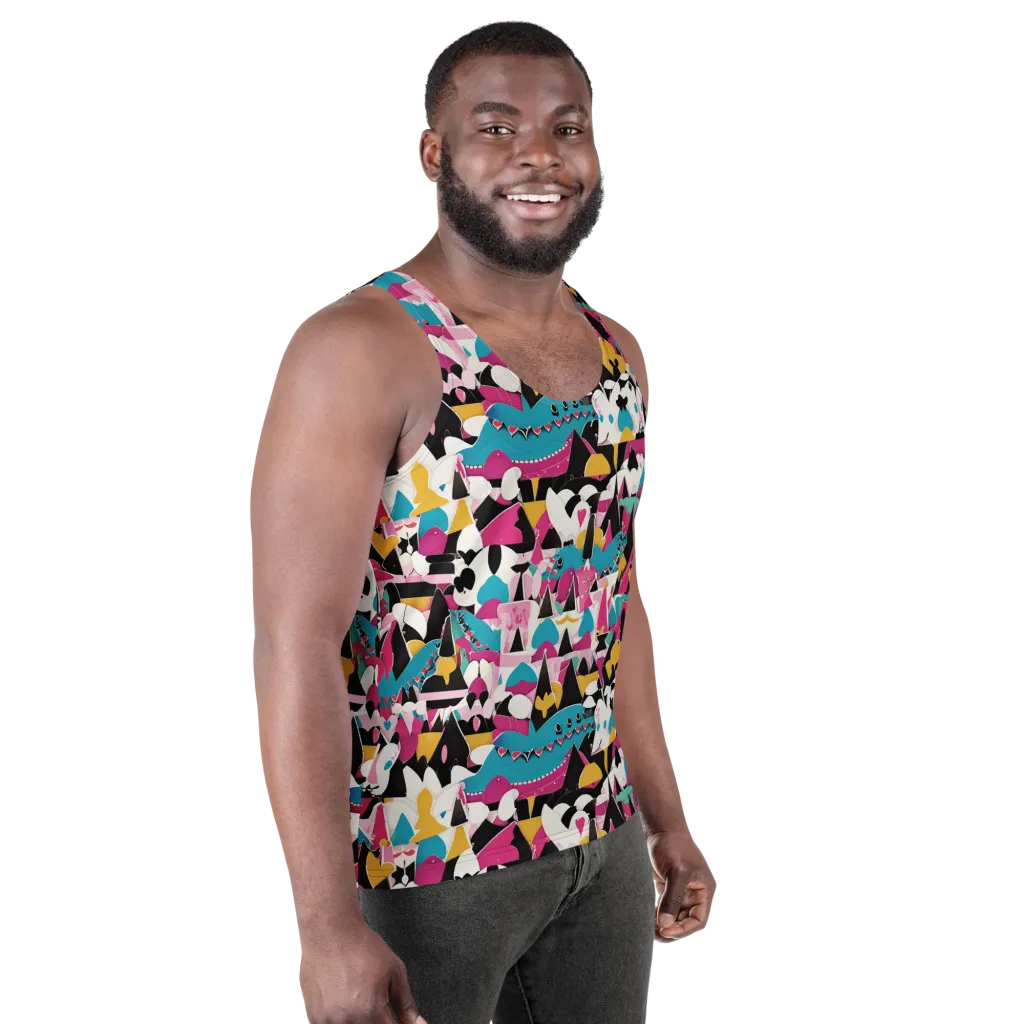 Carnival Circuit on Men's Tank Top — Right Front