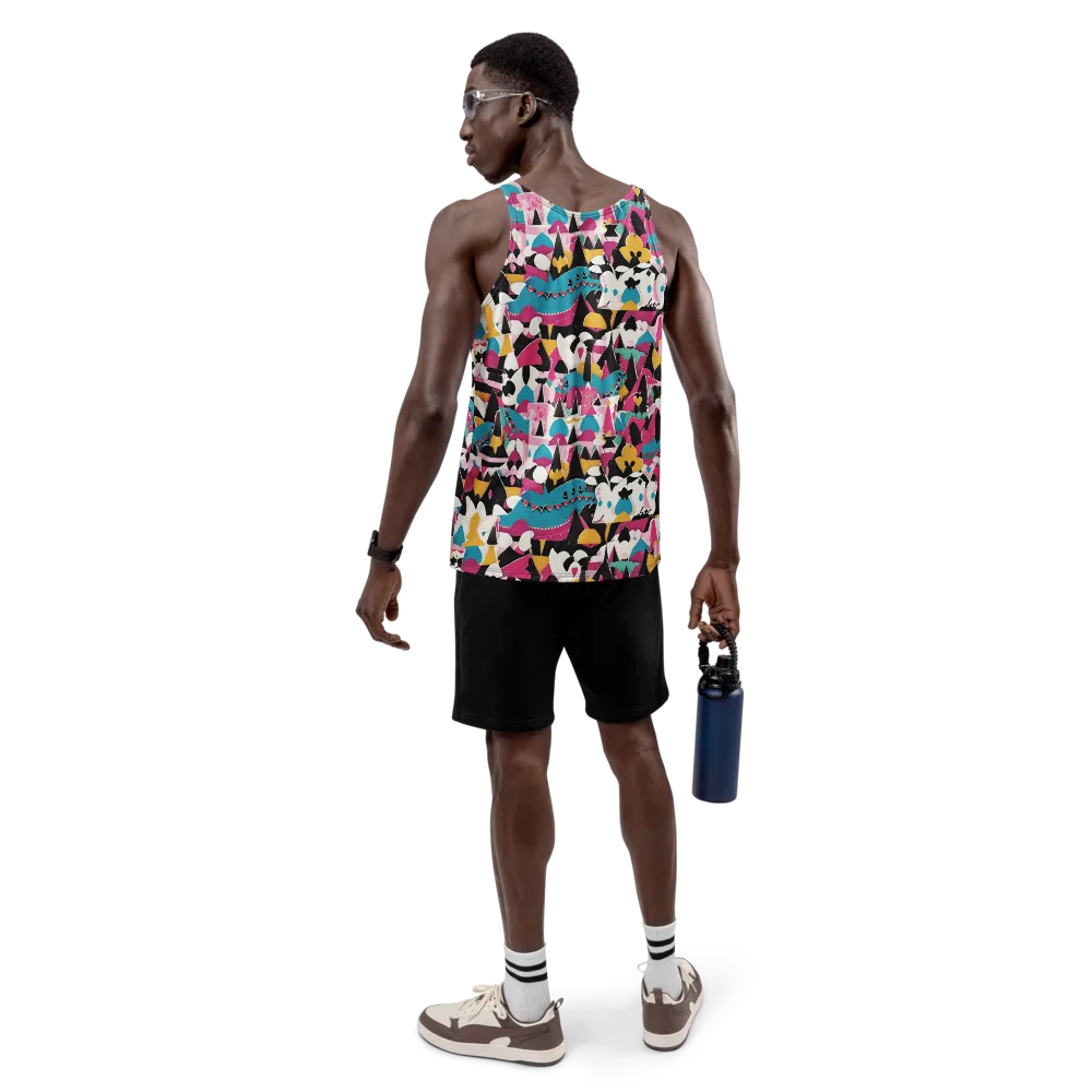 Carnival Circuit on Men's Tank Top — Back