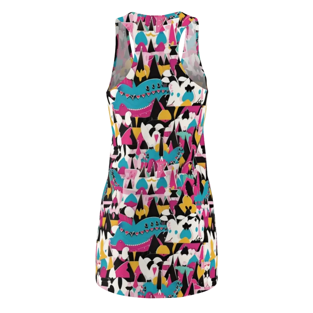 Carnival Circuit on Racerback Dress — Back