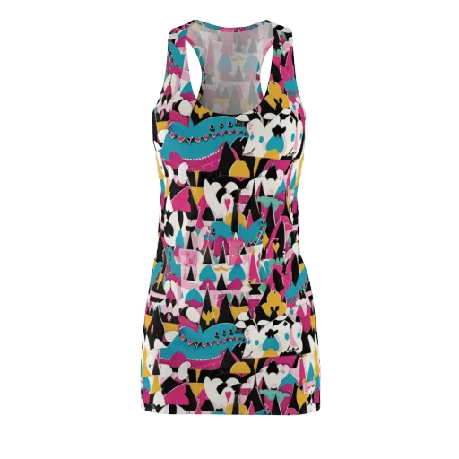 Carnival Circuit on a Racerback Dress