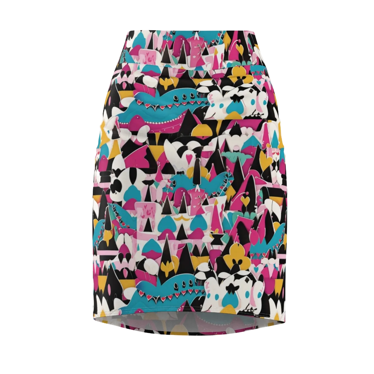 Carnival Circuit on Pencil Skirt — Front