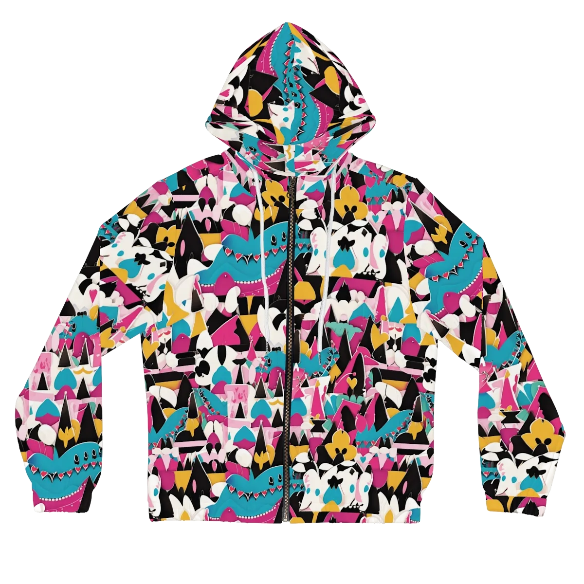 Carnival Circuit on Women's Full-Zip Hoodie — Front