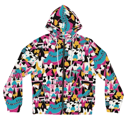 Carnival Circuit on a Women's Full-Zip Hoodie