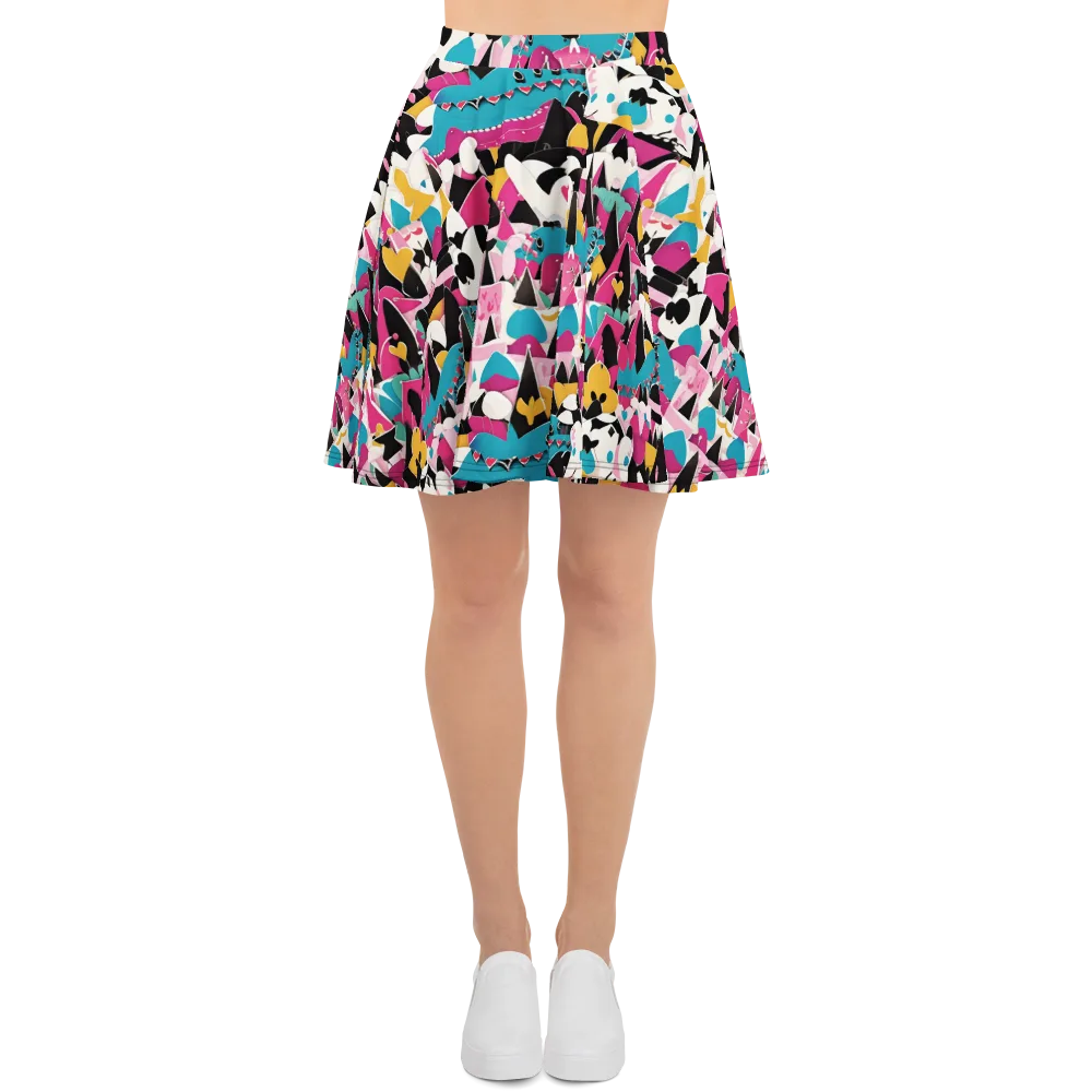 Carnival Circuit on Skater Skirt — Front