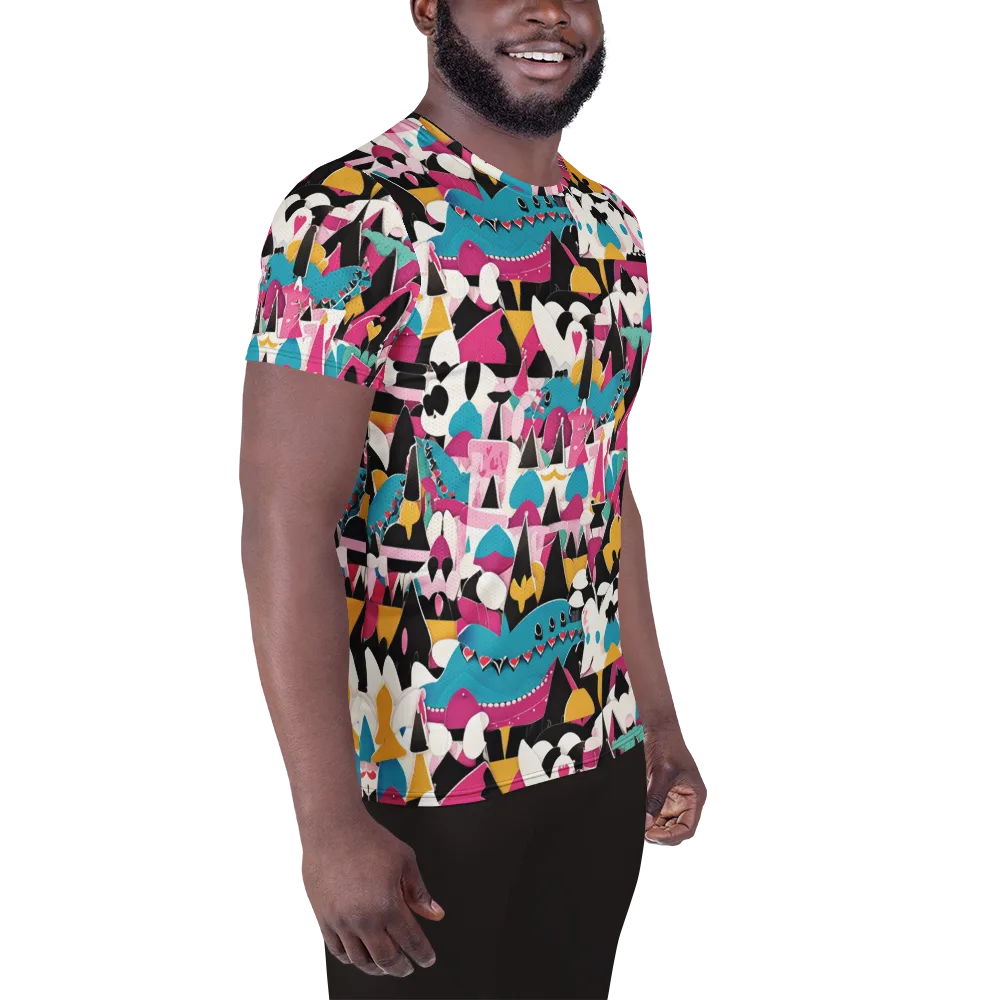 Carnival Circuit on Men's Athletic T-Shirt — Right