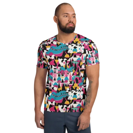 Carnival Circuit on a Men's Athletic T-Shirt