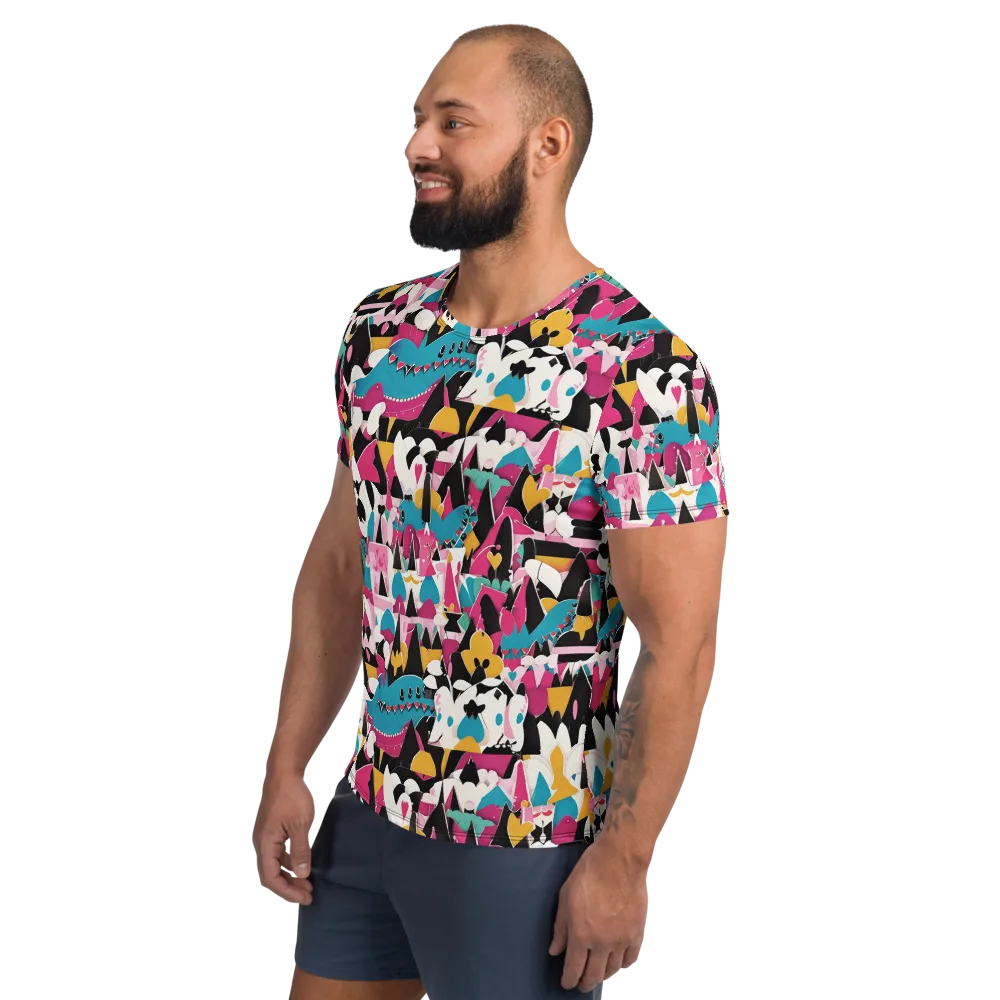 Carnival Circuit on Men's Athletic T-Shirt — Left