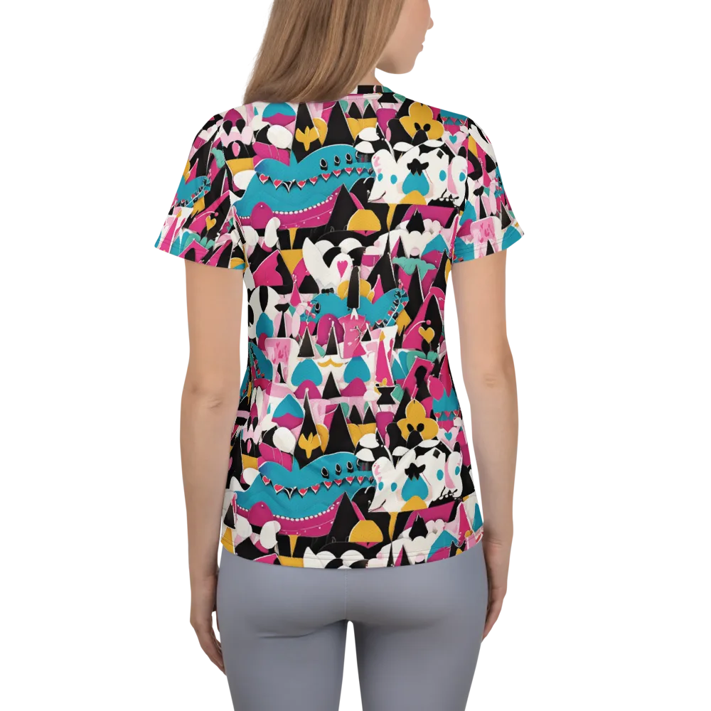 Carnival Circuit on Women's Athletic T-Shirt — Back