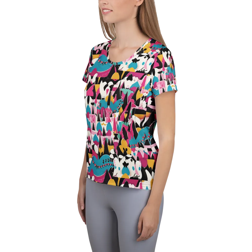 Carnival Circuit on Women's Athletic T-Shirt — Left
