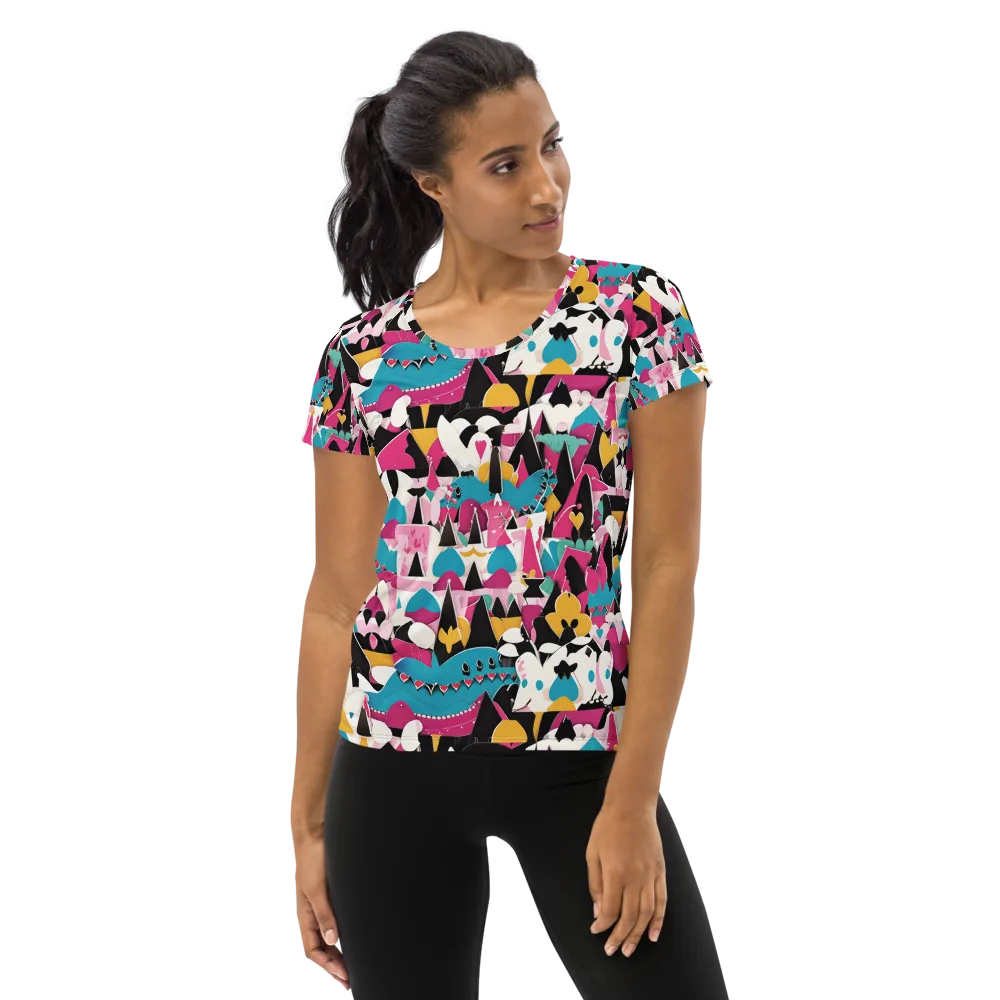 Carnival Circuit on Women's Athletic T-Shirt — Front
