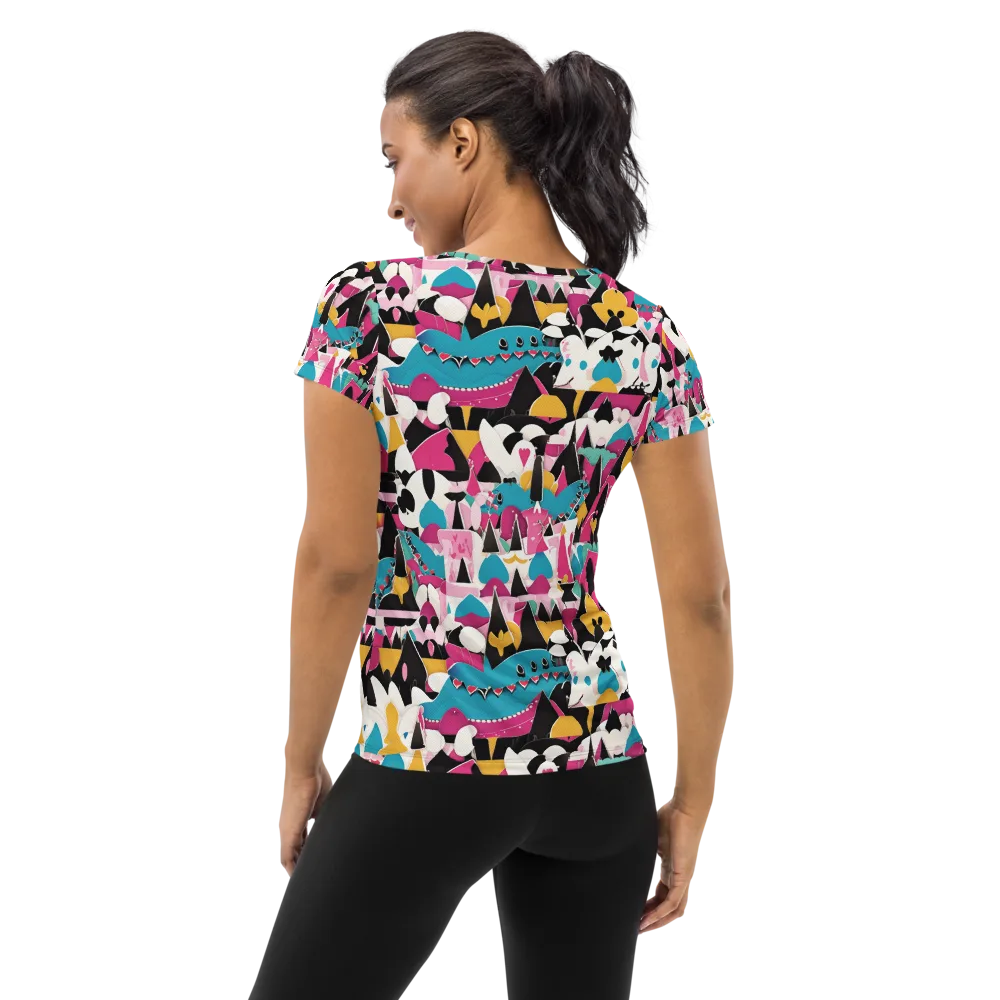 Carnival Circuit on Women's Athletic T-Shirt — Back