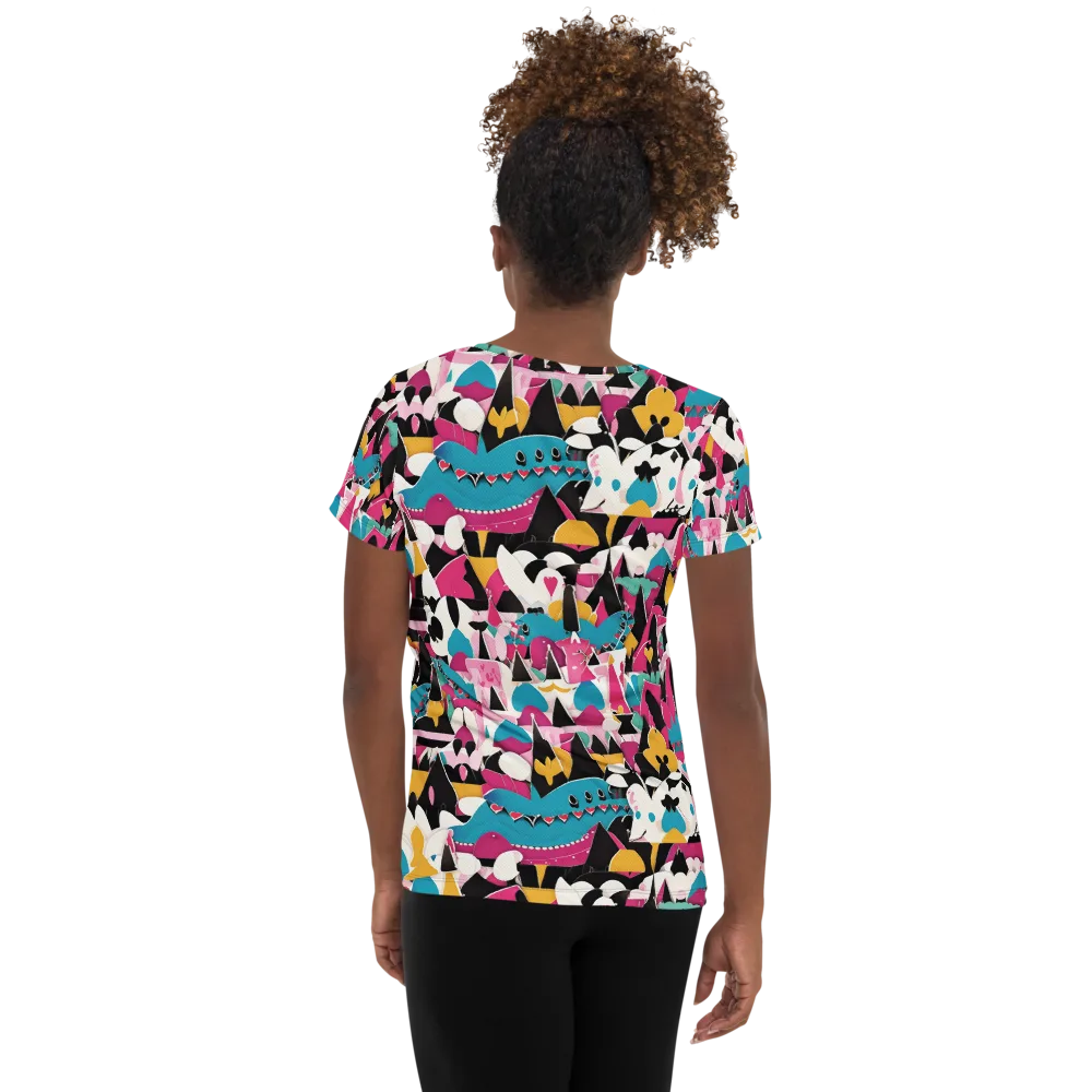 Carnival Circuit on Women's Athletic T-Shirt — Back