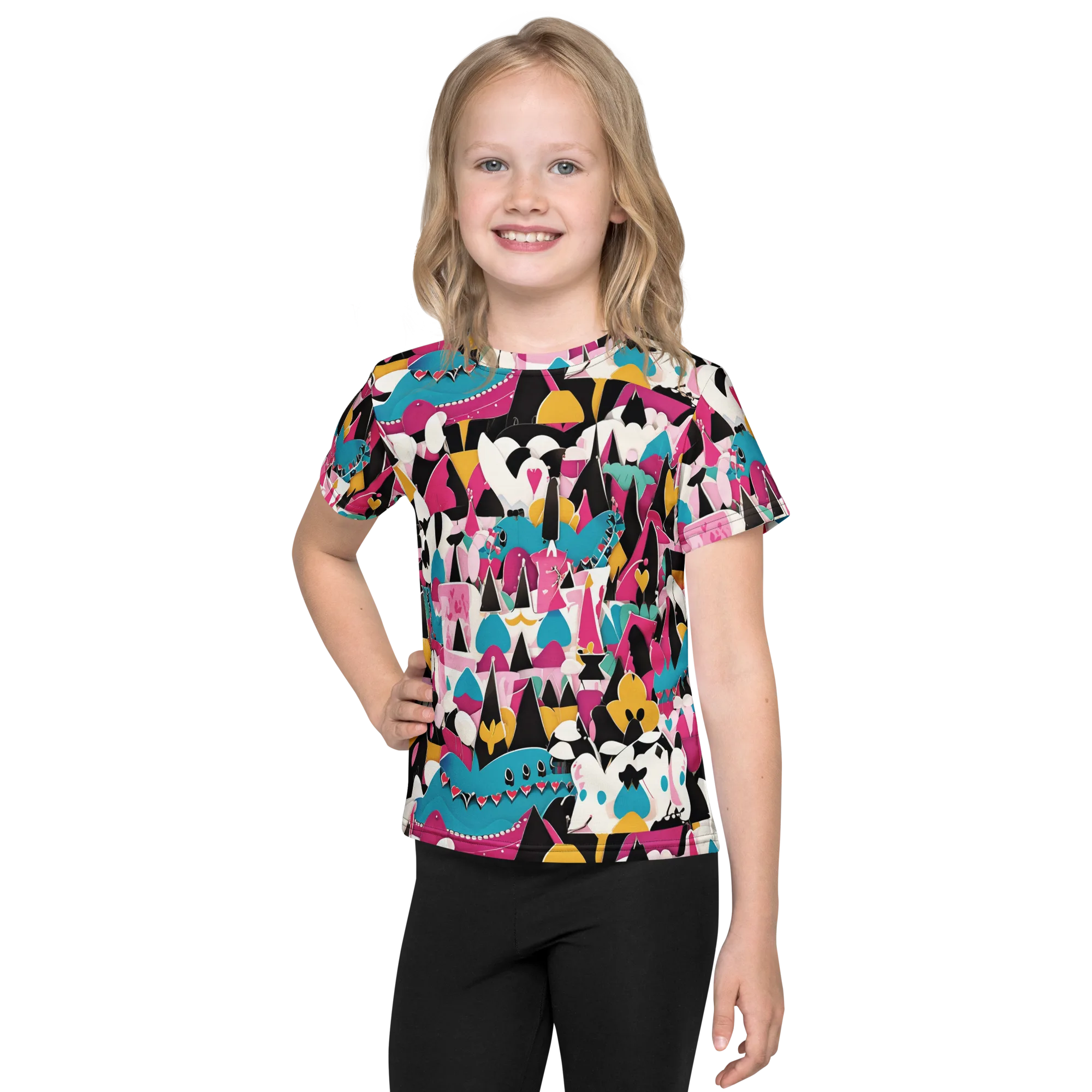 Carnival Circuit on Kids Crew Neck T-Shirt — Front
