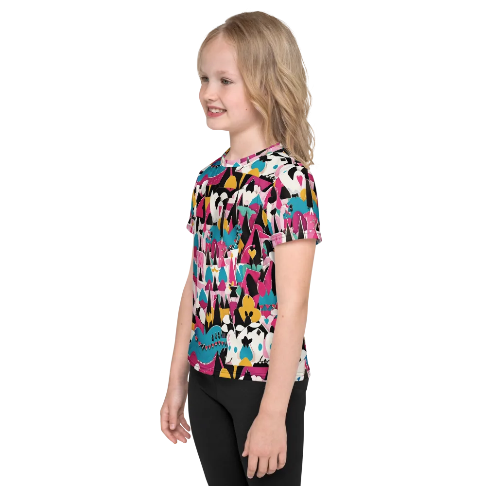 Carnival Circuit on Kids Crew Neck T-Shirt — Left