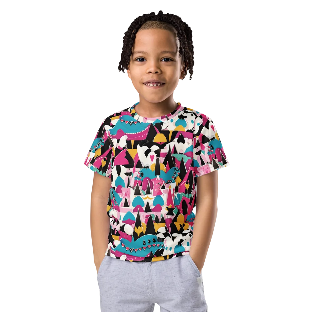 Carnival Circuit on Kids Crew Neck T-Shirt — Front