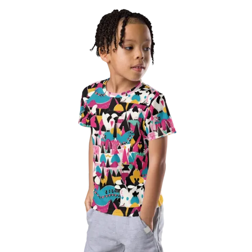 Carnival Circuit on a Kids Crew Neck T-Shirt
