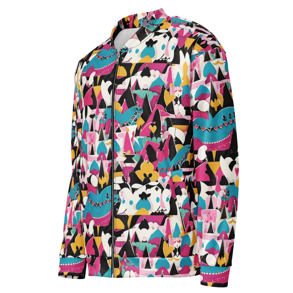 Carnival Circuit on Bomber Jacket — Left Front