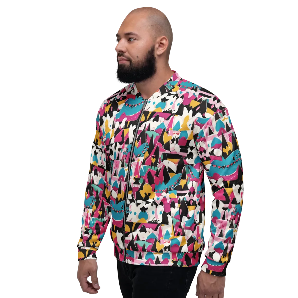 Carnival Circuit on Bomber Jacket — Left