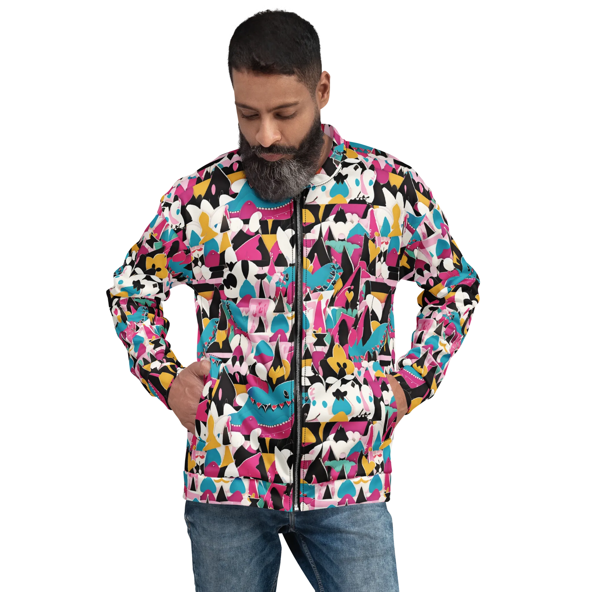 Carnival Circuit on Bomber Jacket — Front