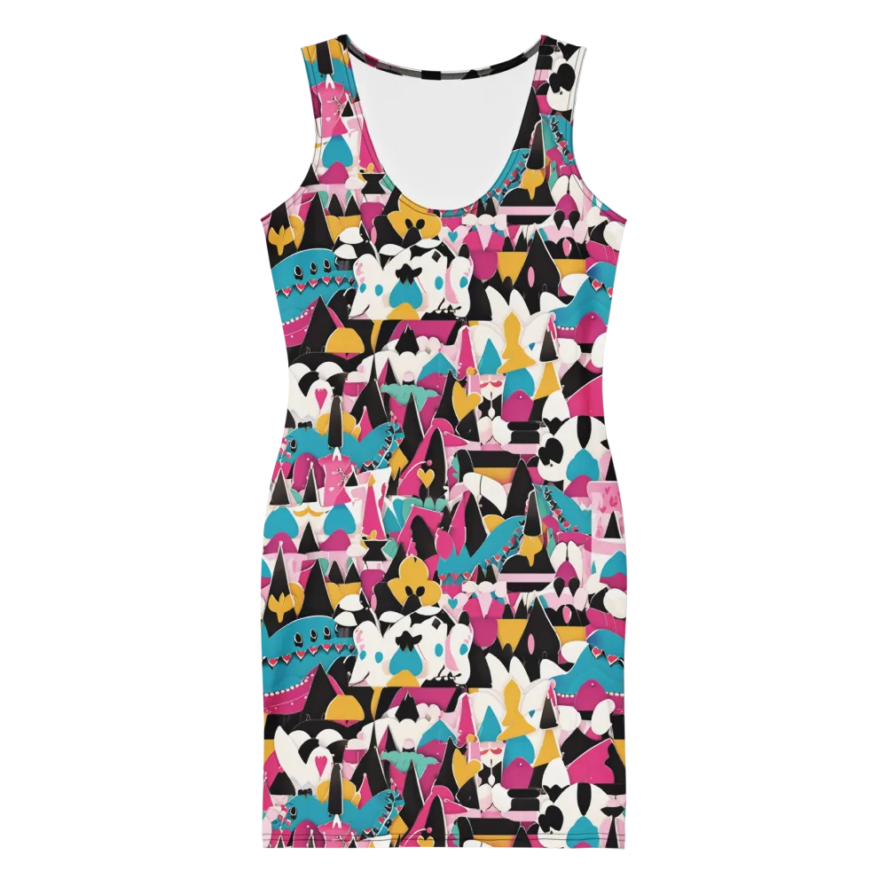 Carnival Circuit on Bodycon Dress — Front