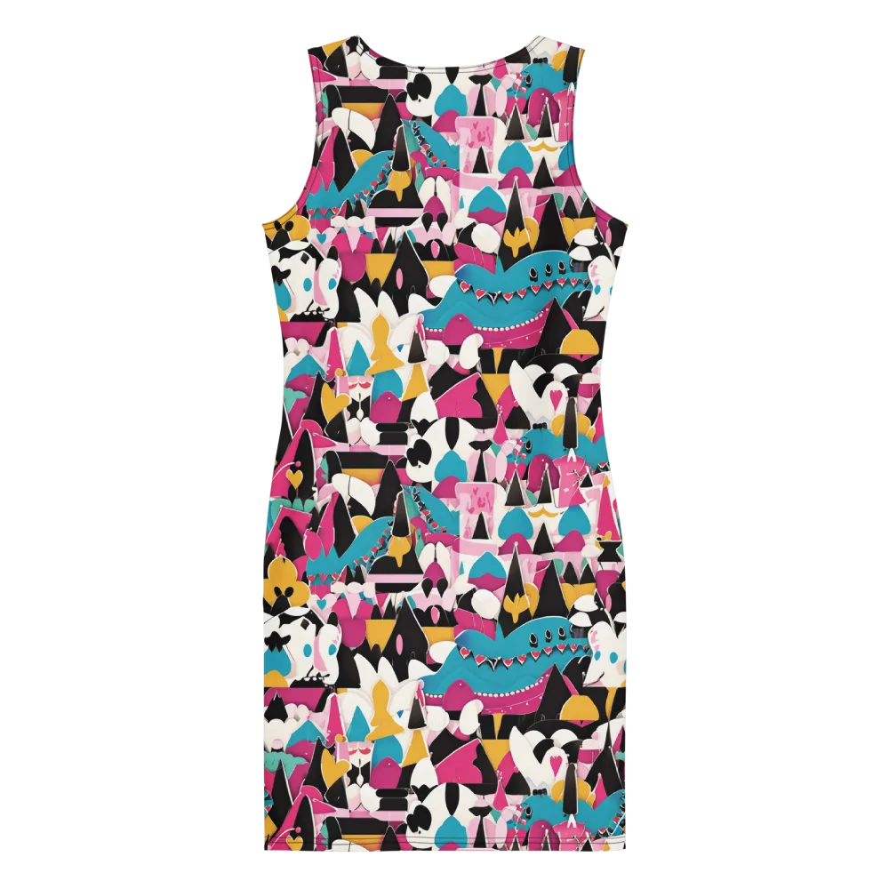 Carnival Circuit on Bodycon Dress — Back