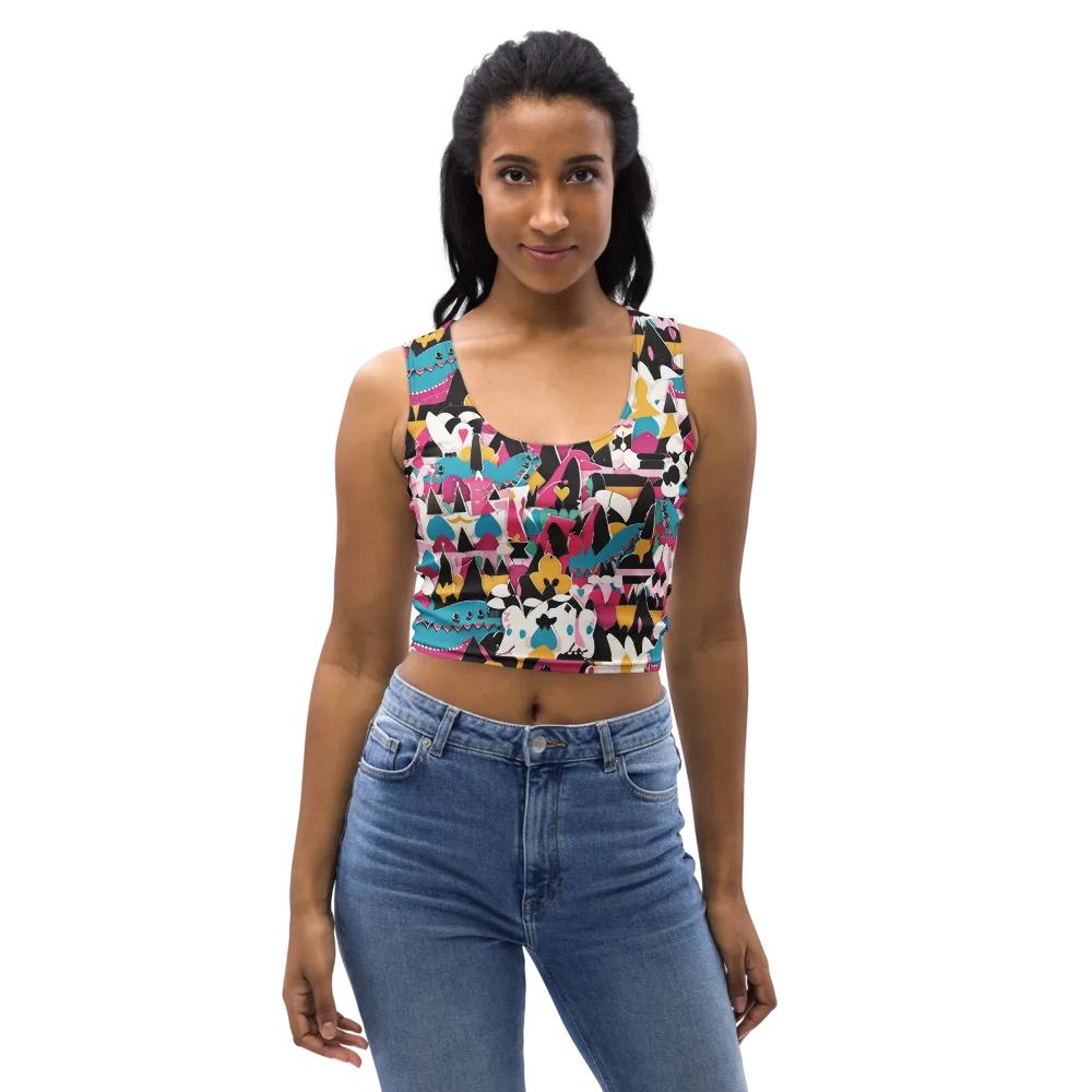 Carnival Circuit on Crop Top — Front