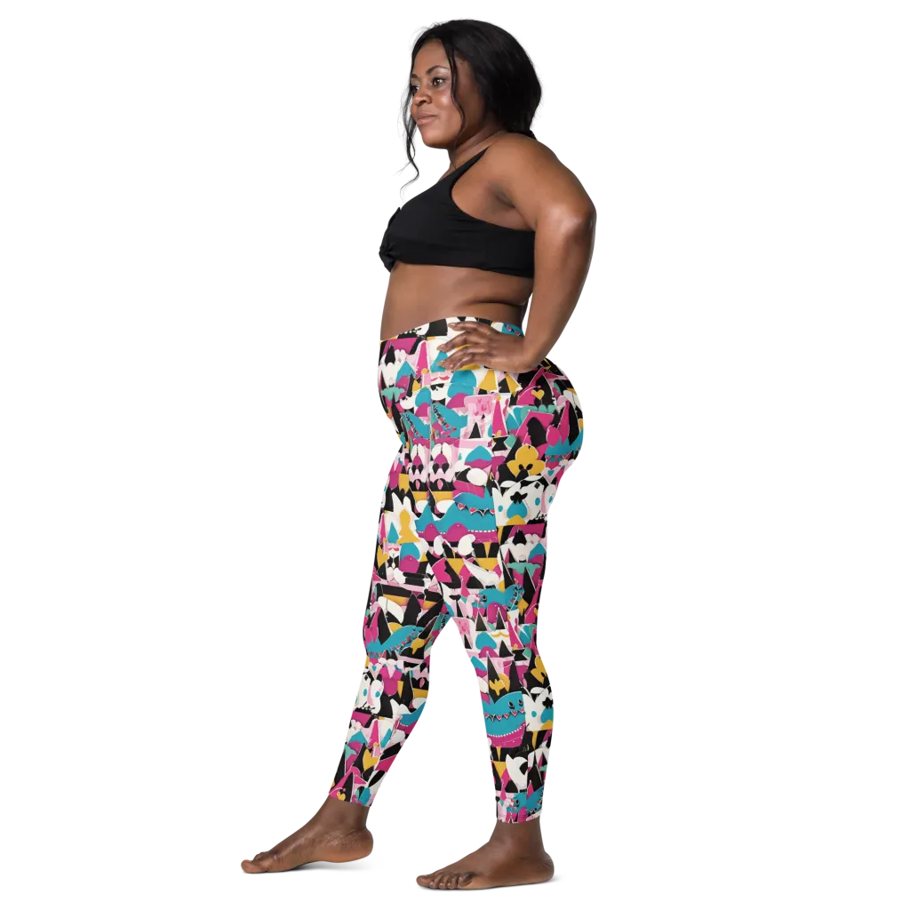 Carnival Circuit on Leggings with Pockets — Left