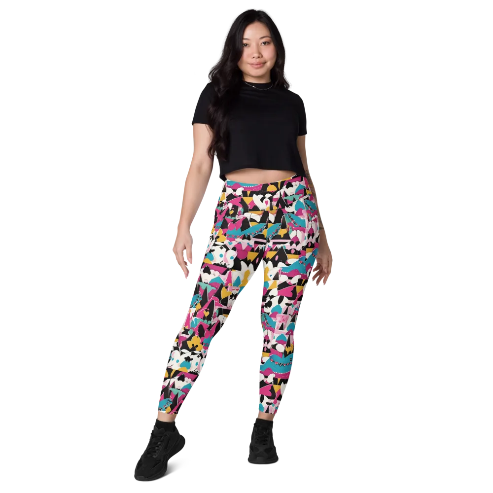 Carnival Circuit on Leggings with Pockets — Front
